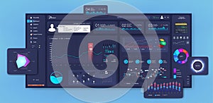 Modern dashboard design. Mockup